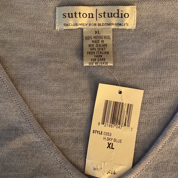 Sutton Studio for Bloomingdale’s Merino Wool Sweater Size XL - Picture 7 of 9